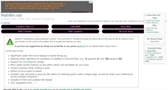Desktop Screenshot of mathbin.net